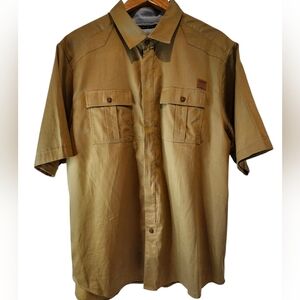 NEW ‼️ Sean John  Casual Button Down Shirt with Textured Fabric KAKI ,Tan color